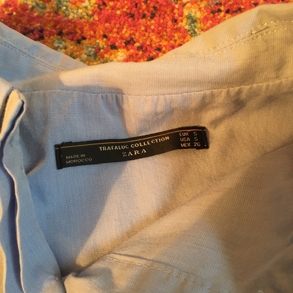 Zara Blue Top Size Small - Picture 8 of 10